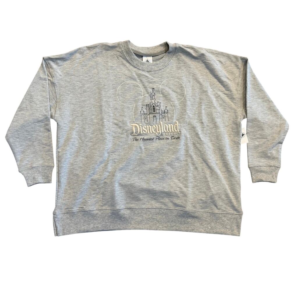 NWT Disneyland The Happiest Place On Earth Gray Sweatshirt 2026 Size: xl